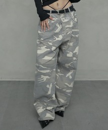 A'GEM/9 × .kom 『NIIER NOR/ニアノア』 EYELET DOUBLE WAIST PANTS/アイレット ダブルウエスト パンツ