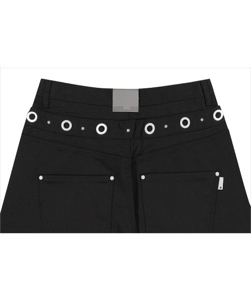 A'GEM/9 × .kom 『NIIER NOR/ニアノア』 EYELET DOUBLE WAIST PANTS