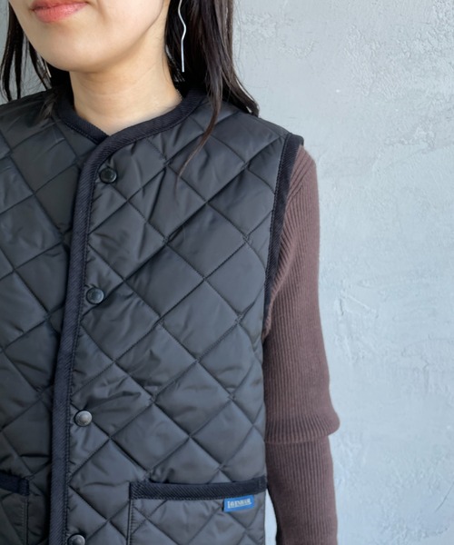 LAVENHAM（ラベンハム）の「[LAVENHAM/ラベンハム] COCOON THORNHAM WOMENS コクーン ソーンハム キルティングベスト（ベスト・レディース・ブラック/カーキ・8/10）」の15枚目の写真