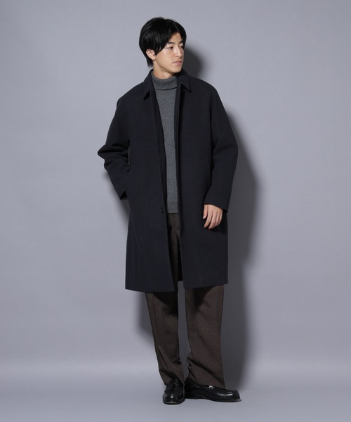 NANO universe（ナノユニバース）の「テックメルトンステンカラーコート（ステンカラーコート・メンズ・ブラック/ネイビー/チャコール・S/M/L）」の7枚目の写真