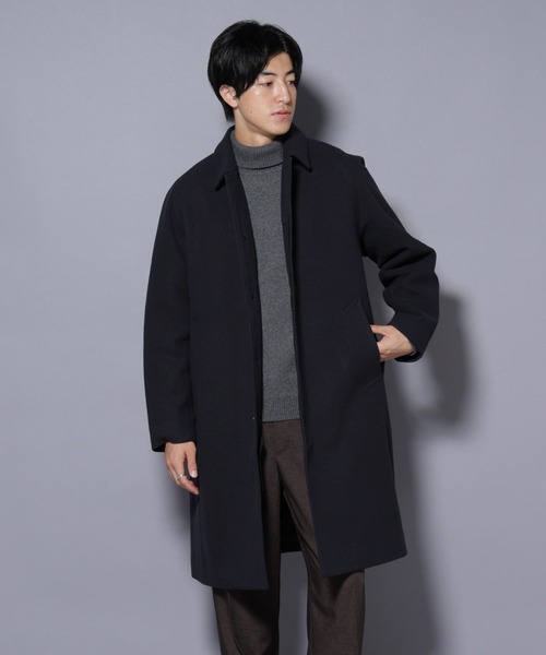 NANO universe（ナノユニバース）の「テックメルトンステンカラーコート（ステンカラーコート・メンズ・ブラック/ネイビー/チャコール・S/M/L）」の4枚目の写真