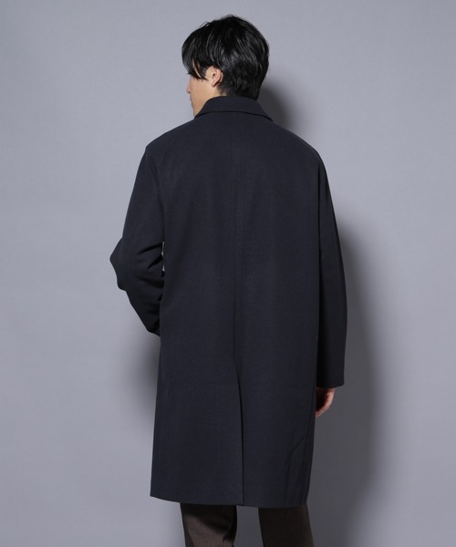 NANO universe（ナノユニバース）の「テックメルトンステンカラーコート（ステンカラーコート・メンズ・ブラック/ネイビー/チャコール・S/M/L）」の6枚目の写真