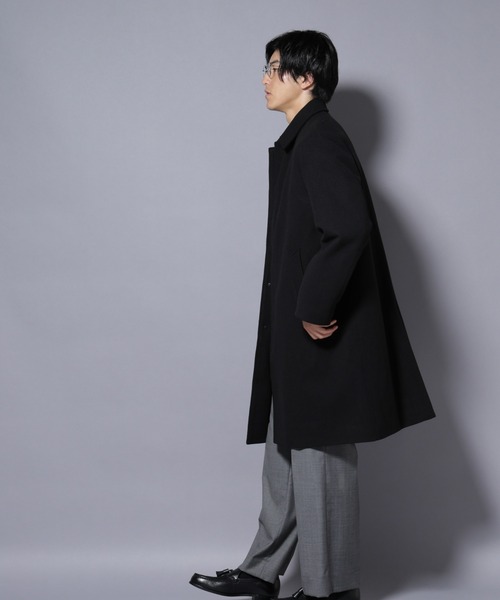 NANO universe（ナノユニバース）の「テックメルトンステンカラーコート（ステンカラーコート・メンズ・ブラック/ネイビー/チャコール・S/M/L）」の17枚目の写真