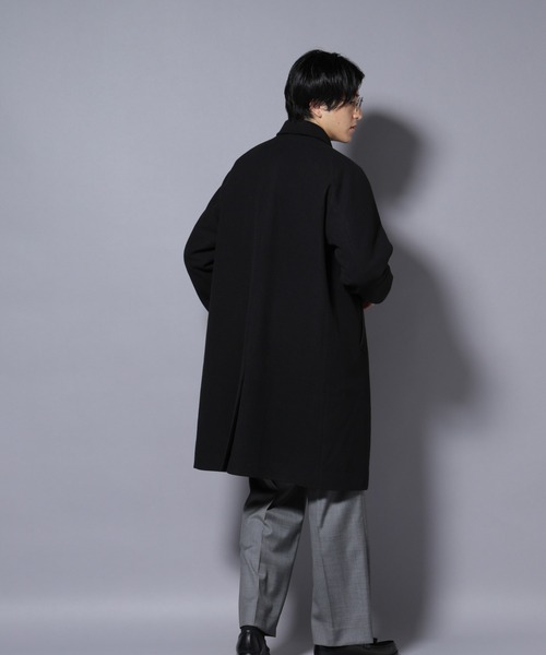 NANO universe（ナノユニバース）の「テックメルトンステンカラーコート（ステンカラーコート・メンズ・ブラック/ネイビー/チャコール・S/M/L）」の16枚目の写真