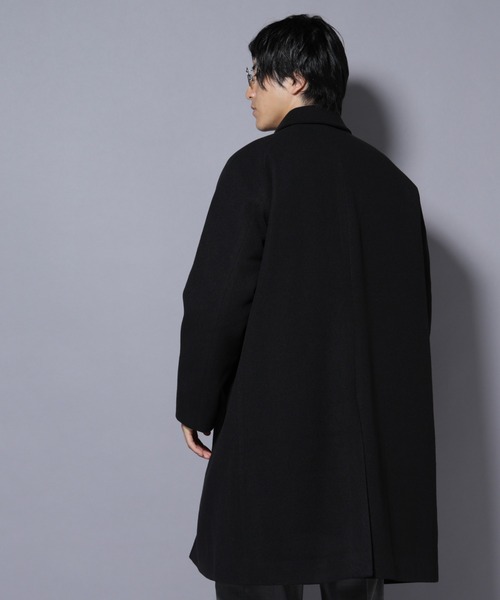 NANO universe（ナノユニバース）の「テックメルトンステンカラーコート（ステンカラーコート・メンズ・ブラック/ネイビー/チャコール・S/M/L）」の13枚目の写真