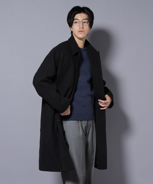 NANO universe（ナノユニバース）の「テックメルトンステンカラーコート（ステンカラーコート・メンズ・ブラック/ネイビー/チャコール・S/M/L）」の11枚目の写真