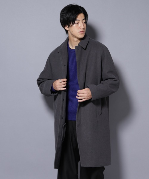 NANO universe（ナノユニバース）の「テックメルトンステンカラーコート（ステンカラーコート・メンズ・ブラック/ネイビー/チャコール・S/M/L）」の19枚目の写真
