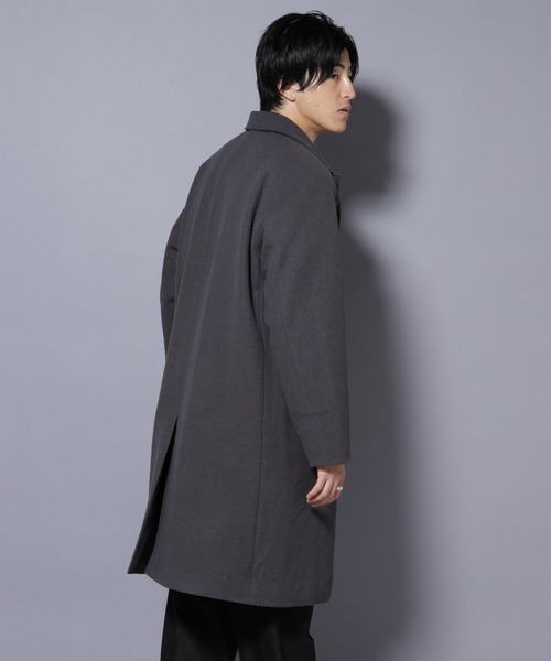 NANO universe（ナノユニバース）の「テックメルトンステンカラーコート（ステンカラーコート・メンズ・ブラック/ネイビー/チャコール・S/M/L）」の20枚目の写真