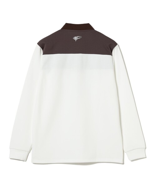 ポロシャツ 長袖 ホワイト L BEAMS GOLF BEAMS GOLF（ビームス ゴルフ）ORANGE LABEL / リブライン ロング