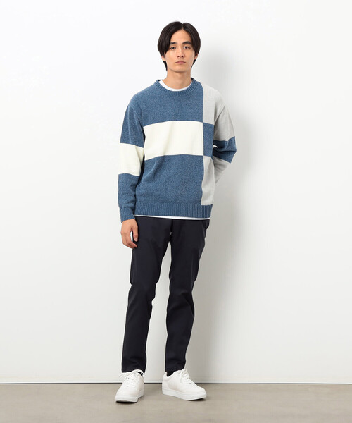 COMME CA ISM(コムサイズム)の「モール カラーブロッキングニット(ニット/セーター・メンズ・サックスブルー/ブラック・LARGE/MEDIUM)」の10枚目の写真