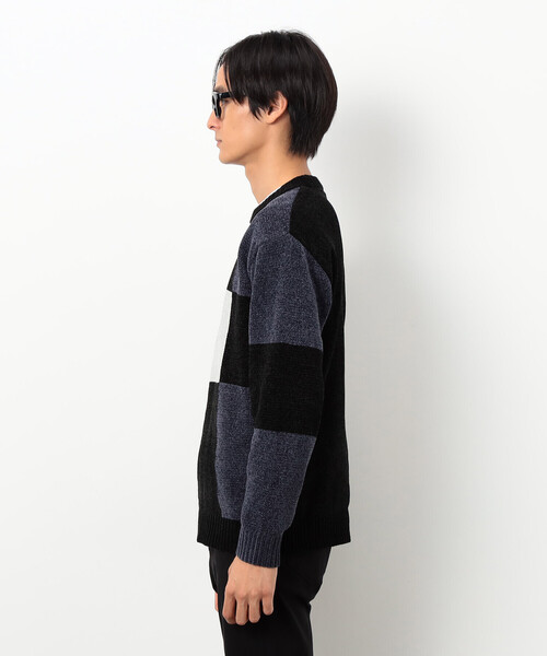 COMME CA ISM(コムサイズム)の「モール カラーブロッキングニット(ニット/セーター・メンズ・サックスブルー/ブラック・LARGE/MEDIUM)」の14枚目の写真