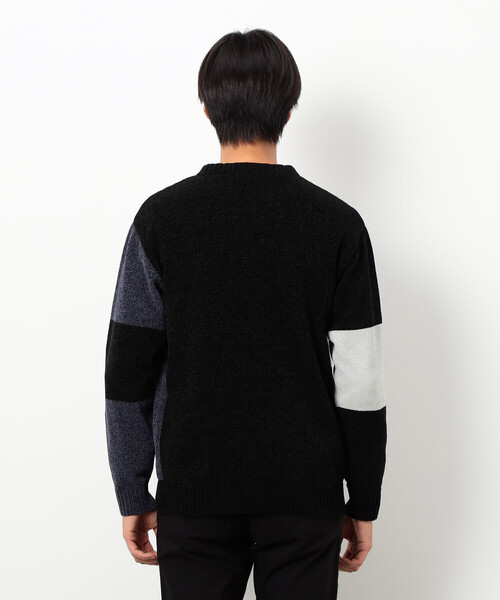 COMME CA ISM(コムサイズム)の「モール カラーブロッキングニット(ニット/セーター・メンズ・サックスブルー/ブラック・LARGE/MEDIUM)」の15枚目の写真