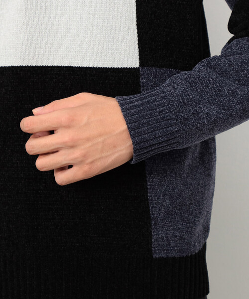 COMME CA ISM(コムサイズム)の「モール カラーブロッキングニット(ニット/セーター・メンズ・サックスブルー/ブラック・LARGE/MEDIUM)」の17枚目の写真