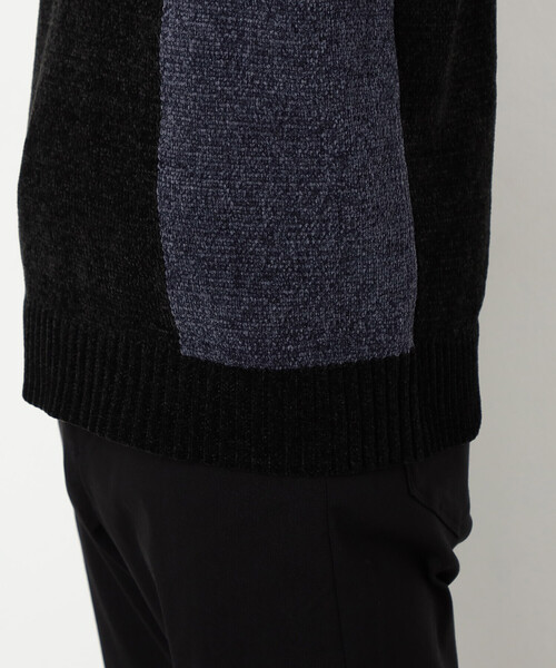COMME CA ISM(コムサイズム)の「モール カラーブロッキングニット(ニット/セーター・メンズ・サックスブルー/ブラック・LARGE/MEDIUM)」の18枚目の写真