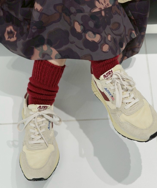 JOURNAL STANDARD LUXE（ジャーナルスタンダード　ラックス）の「バルキーWOOL SOCKS（ソックス/靴下・レディース・チャコールグレー/ピンク/ブルー/ホワイト×ホワイト/ワイン・FREE）」の5枚目の写真