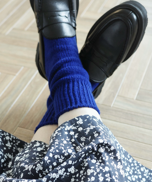 JOURNAL STANDARD LUXE（ジャーナルスタンダード　ラックス）の「バルキーWOOL SOCKS（ソックス/靴下・レディース・チャコールグレー/ピンク/ブルー/ホワイト×ホワイト/ワイン・FREE）」の3枚目の写真