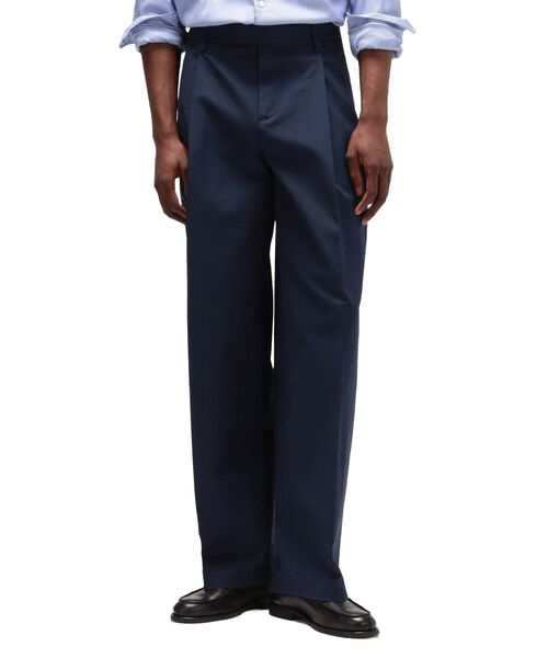 TOMMY HILFIGER(トミーヒルフィガー)の「ウォッシュドワイドレッグチノパンツ(チノパンツ・メンズ・ネイビー・46/50/52)」の1枚目の写真