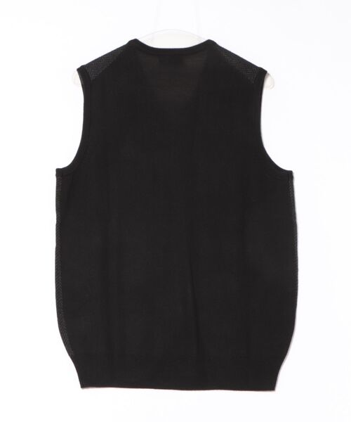 TAKA-Q（タカキュー）の「【ウォッシャブル ウール混】タカキュー ヘリンボン柄 プルオーバーベスト（ベスト・メンズ・グレー系その他2/ネイビー・MEDIUM/X-LARGE/LARGE）」の3枚目の写真