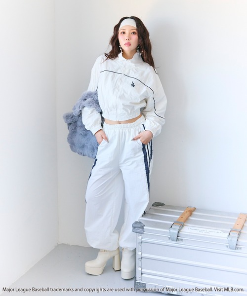 セール】【MLB】トラックジャケット/レースラインパンツセットアップ