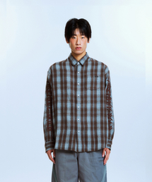 ARCHIVE BOLD（アーカイブボールド）の「AB EMBROIDERY CHECK SHIRTS (BROWN)（シャツ/ブラウス）」