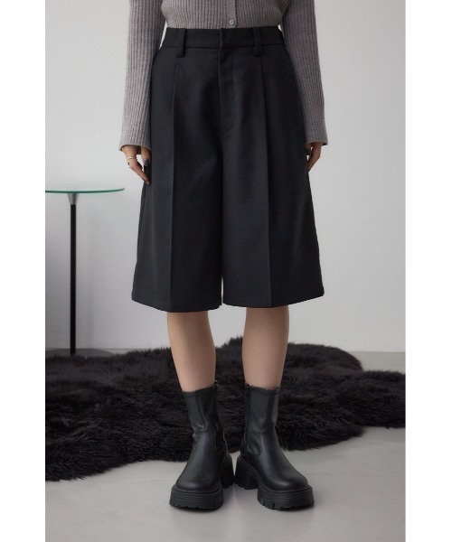 AZUL by moussy(アズールバイマウジー)の「ウールライクハーフパンツ(スラックス・レディース・ブラック/グレー系その他・SMALL/MEDIUM)」の6枚目の写真