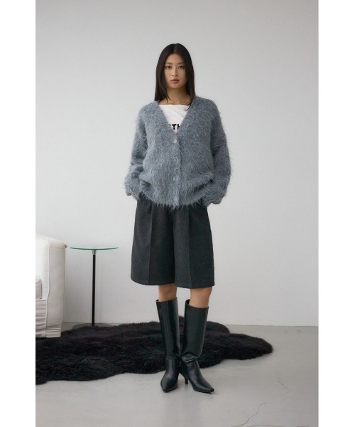 AZUL by moussy(アズールバイマウジー)の「ウールライクハーフパンツ(スラックス・レディース・ブラック/グレー系その他・SMALL/MEDIUM)」の14枚目の写真