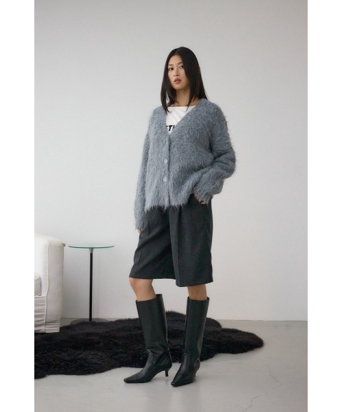 AZUL by moussy(アズールバイマウジー)の「ウールライクハーフパンツ(スラックス・レディース・ブラック/グレー系その他・SMALL/MEDIUM)」の15枚目の写真