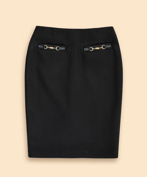 BROOKS BROTHERS（ブルックスブラザーズ）の「ポリエステル／ウール　ホースビット　ペンシルスカート（スカート・レディース・ブラック・0/4/8/2/6）」の4枚目の写真
