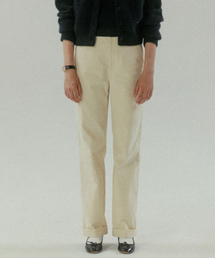 CORDUROY ROLL UP PANTS CREAM