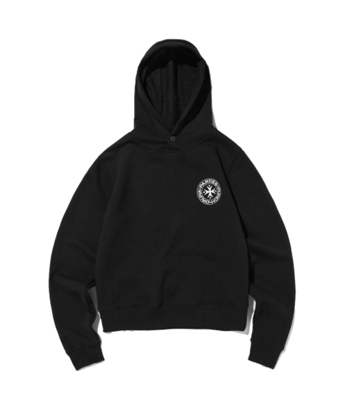 PUNCH DRUNK PARTIES（パンチドランクパーティーズ）の「Circle Logo Slim Hoodie (BLACK)（パーカー・レディース・その他・1/2）」の2枚目の写真