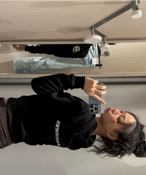 PUNCH DRUNK PARTIES（パンチドランクパーティーズ）の「Circle Logo Slim Hoodie (BLACK)（パーカー・レディース・その他・1/2）」の11枚目の写真