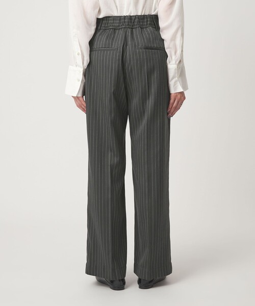 green label relaxing（グリーンレーベルリラクシング）の「フィブリル ワイド パンツ（スラックス・レディース・グレー系/オフホワイト/ブラック・38/36）」の14枚目の写真