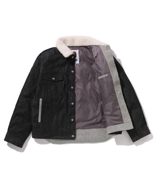 A BATHING APE（アベイシングエイプ）の「DOWN WIDE DENIM JACKET（デニムジャケット・メンズ・ブラック/インディゴブルー・MEDIUM/X-LARGE/LARGE）」の3枚目の写真