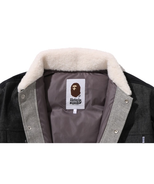 A BATHING APE（アベイシングエイプ）の「DOWN WIDE DENIM JACKET（デニムジャケット・メンズ・ブラック/インディゴブルー・MEDIUM/X-LARGE/LARGE）」の7枚目の写真