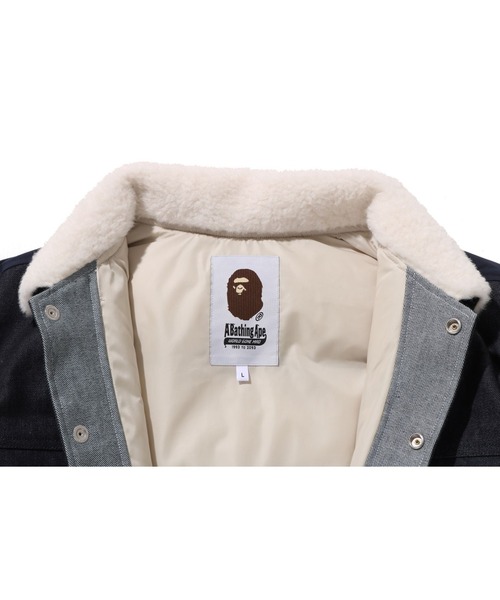 A BATHING APE（アベイシングエイプ）の「DOWN WIDE DENIM JACKET（デニムジャケット・メンズ・ブラック/インディゴブルー・MEDIUM/X-LARGE/LARGE）」の8枚目の写真