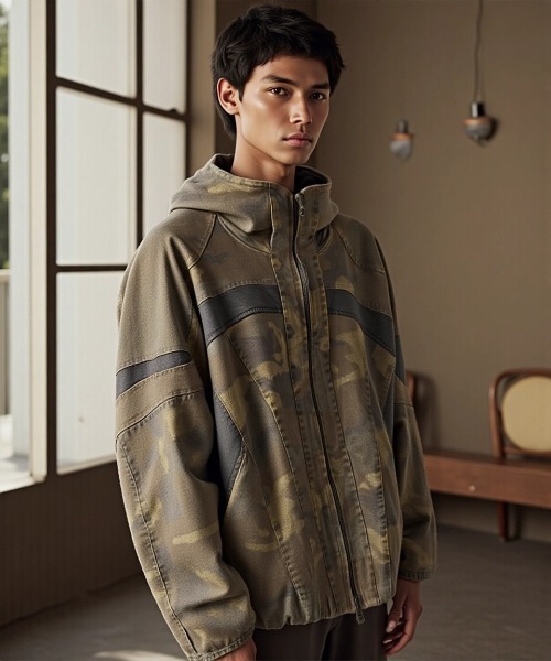 A'GEM/9×.kom『select/セレクト』VINTAGE CAMOUFLAGE HOODIE JACKET