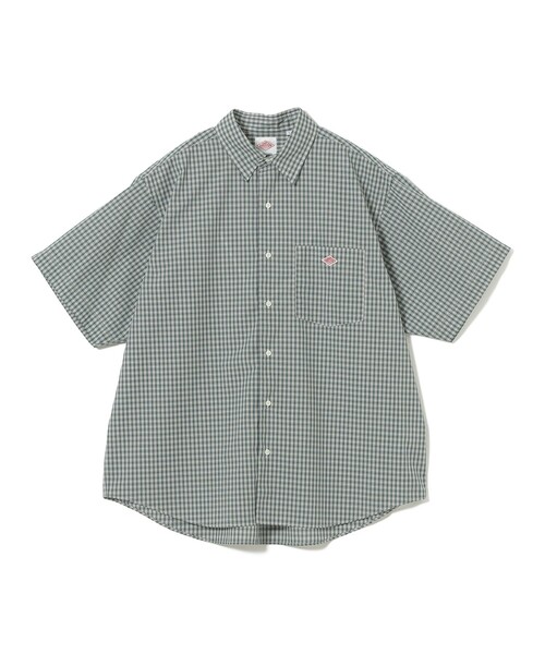 BEAMS（ビームス）の「【別注】DANTON / ショートスリーブシャツ（シャツ/ブラウス・メンズ・ホワイト/グリーン・SMALL/MEDIUM/LARGE/X-LARGE）」の2枚目の写真