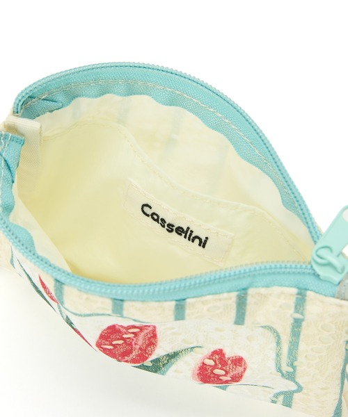 Casselini（キャセリーニ）の「Casselini(キャセリーニ)レースチューリップポーチ（ポーチ・レディース・ピンク/アイボリー/グレー・FREE）」の9枚目の写真