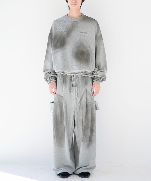 SHINYAKOZUKA（シンヤコヅカ）の「【SHINYAKOZUKA】別注 WASHED ORDINARY HOME DELIVERYMAN（ISSUE#7)（スウェットパンツ・メンズ・グレー/ブラック・M/XS/S）」の6枚目の写真