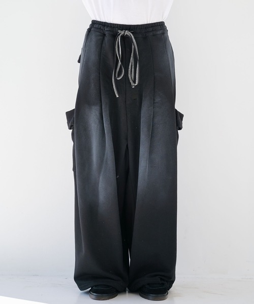 SHINYAKOZUKA（シンヤコヅカ）の「【SHINYAKOZUKA】別注 WASHED ORDINARY HOME DELIVERYMAN（ISSUE#7)（スウェットパンツ・メンズ・グレー/ブラック・M/XS/S）」の7枚目の写真