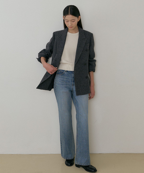 LINGSEOUL(リングソウル)の「wool double classic jacket-charcoal(テーラードジャケット・レディース・チャコール・FREE)」の4枚目の写真