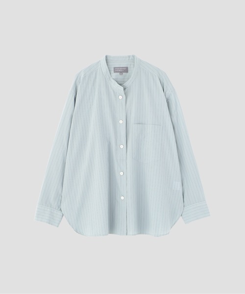 MARGARET HOWELL（マーガレットハウエル）の「SIMPLE STRIPE COTTON SHIRT（シャツ/ブラウス・レディース・ホワイト/ブルー系その他2・2/1）」の6枚目の写真