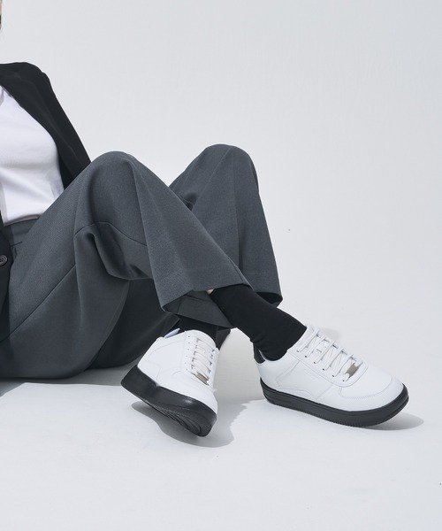STANDOOL TOKYO（スタンドゥール）の「≪UNISEX≫ +6.5cmヒールアップスニーカー/Heel Up Sneaker 【SACAE/サカエ】（スニーカー・メンズ・モカ/ホワイト/ライトグレー/ホワイト系その他/ブラック系その他/ブラック・22.0cm/22.5cm/23.5cm/24.0cm/24.5cm/25.0cm/25.5cm/26.0cm/26.5cm/27.0cm/27.5cm/28.0cm/28.5cm/23.0cm）」の21枚目の写真