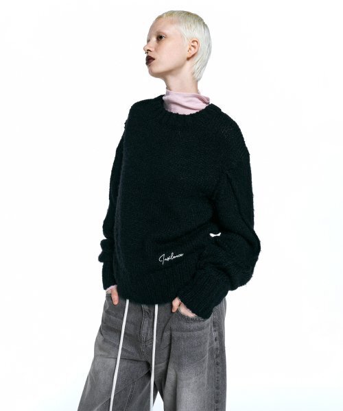 INSILENCE WOMEN(インサイレンスウーマン)の「イタリアンアルパカウールニットBLACK(ニット/セーター・レディース・その他・MEDIUM/SMALL)」の3枚目の写真