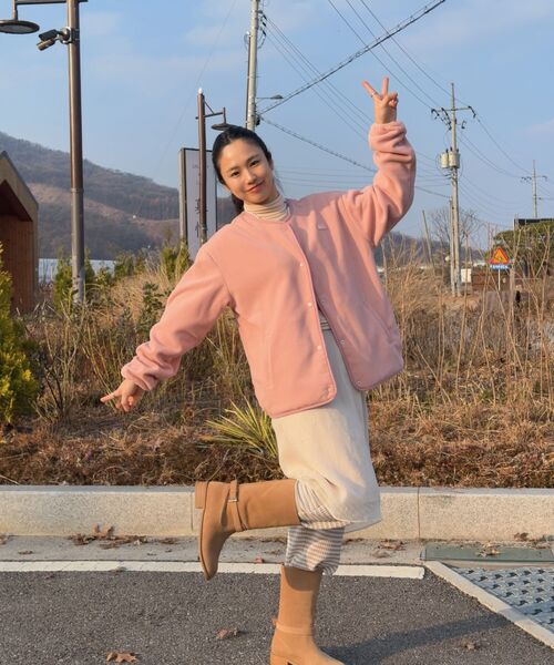 SELITIO(セレティオ)の「レディース スナップボタン フリースジャケット ピンク(その他アウター・レディース・ピンク・SMALL/MEDIUM/LARGE)」の7枚目の写真