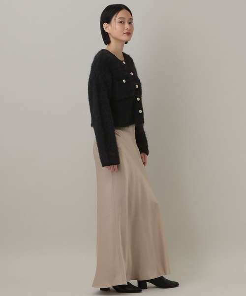 A part by（アパートバイ）の「アルパカファーハイショクカーディガン（カーディガン/ボレロ・レディース・オフホワイト/ブラック/グレー系その他3・FREE）」の11枚目の写真