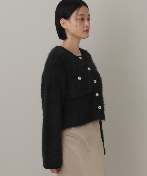 A part by（アパートバイ）の「アルパカファーハイショクカーディガン（カーディガン/ボレロ・レディース・オフホワイト/ブラック/グレー系その他3・FREE）」の14枚目の写真