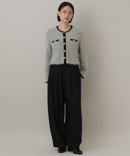 A part by（アパートバイ）の「アルパカファーハイショクカーディガン（カーディガン/ボレロ・レディース・オフホワイト/ブラック/グレー系その他3・FREE）」の17枚目の写真