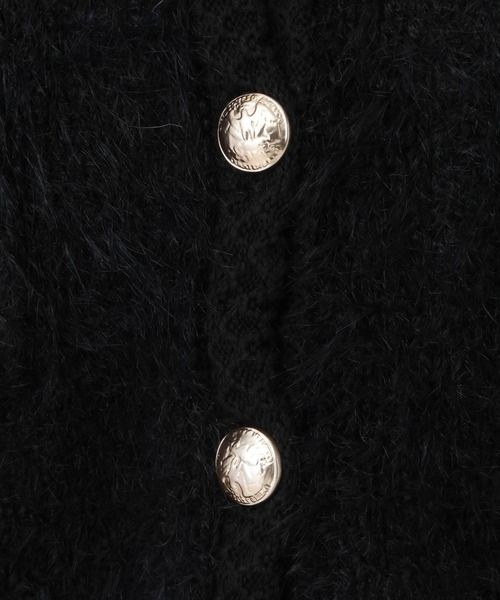 A part by（アパートバイ）の「アルパカファーハイショクカーディガン（カーディガン/ボレロ・レディース・オフホワイト/ブラック/グレー系その他3・FREE）」の16枚目の写真