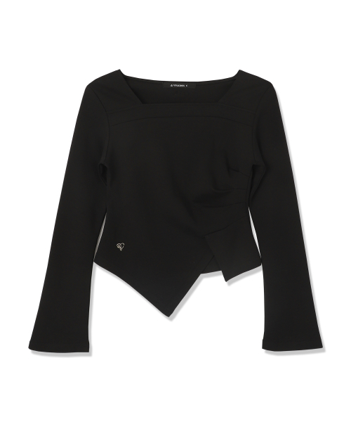 Vivacious（ビバシャス）の「Elegant Side Tuck T-shirt - 3COL（Tシャツ/カットソー・レディース・ホワイト/ブラック/スカイブルー・SMALL/MEDIUM）」の8枚目の写真